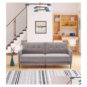 Mobili da soggiorno Orisfur in lino imbottito moderno convertibile di divano futon pieghevole per appartamento spaziale compatto do4501819 drop dhsla
