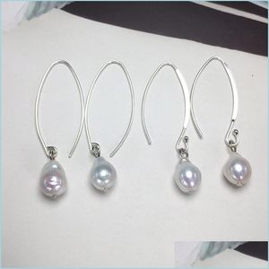 Stull Stud-Gloss S925 Sterling Sier Orecchini auricolari per perle per le orecchie barocchi per le donne consegna di gioielli dhwpg