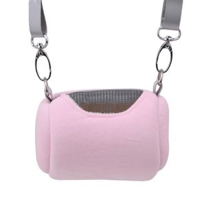 1pc Pet Cage Cross Body Accessoires Zylinder Design Weiche praktische Reise tragbare Eichhörnchen sichtbare Netzhamsterträgerbeutel