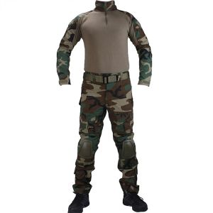 Pantaloni boschi mimetici a caccia di abiti da caccia militare combattimento bdu pantaloni da camicia set camo airsoft cecchino ghillie abito tattico uniforme