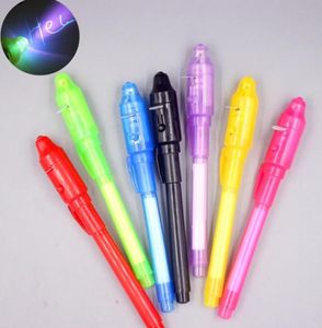 Lightighters 1pcs Magic 2 in 1 UV Black Light Combo Creative Stationery Ink Ink Pen Office Disegno Random Color9790841