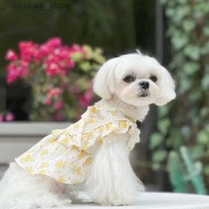 Odzież dla psów letnie ubrania kota sukienka dla zwierząt domowych chihuahua Yorkie Maltańczyka shih tzu pomeranian bichon pudle do ulotki sukienki przychodzi l49