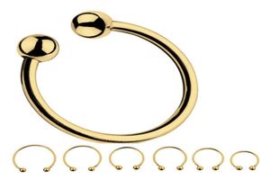 Massage Items Male Chasity Stainless Steel Penis Ring 6 Sizes Gold Silver Cock Rings Sexy Toys for Men Male Masturbate Men039s 1546374