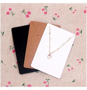 6x9cm 100 st mycket smycken Display Card Tag Kraft Paper Earring Holder Necklace Cards Can Custom Logo FQZX75594013