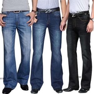 Jeans för män 2020 Mens Big Fleared Jeans Boot Cut Ben Flear Loose Fit High midje Male Designer Classic denim