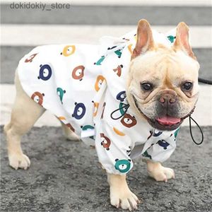 Dog Apparel Pet Do Raincoat Pu French Bulldo Clothes Waterproof Clothin for Do Rain et Poodle Bichon Schnauzer Welsh Cori Raincoat L49