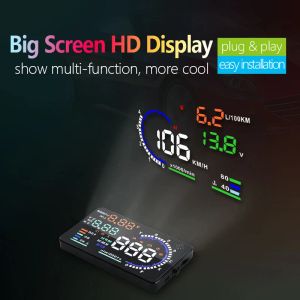 OBD2 HUD CAR Head Up Display A8 HUD цифровой спидометр Speedshile Speed Speed Display с ускорением Temp Water Temp Rpm Alarm