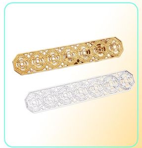 Boyute 30 Pieceslot 8215mm Metal mässing Stamping Plate Filigree Diy Hand Made Jewelry Finds Components6488294