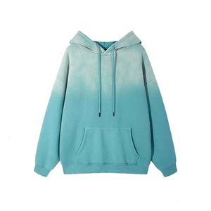 Designer Men's Hoodies Sweatshirts Internet Celebrity Hot Selling Autumn and Winter 380G American Style Gradient Plush Hoodie Mens Hoodie Warm Set