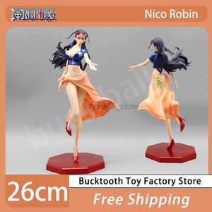 Comics Heroes 26cm One Piece GK Nico Robin Anime Figure Sexig Robin Action Figures PVC Statue Model figurindockor Collection Room Ornament Toy 240413