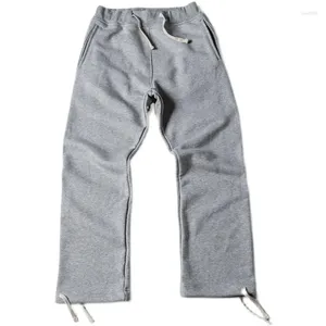 Calças masculinas não estoque atléticas jogging pesado Terry Sport Sortpants para homens