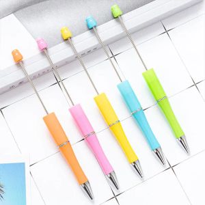 Pens 10pcs Boncuklu Pen Hediye Beyin Pen DIY Beyaz Kalem Ofis Ofis Doğum Günü Hediyeleri Pens Jel Kalemler