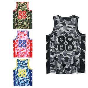 Tasarımcı T-Shirt Tees Mens Tank Tops Tişörtler Kamuflaj Yaz İnce Fit Spor Ter Siyah iç çamaşırı Alt En İyi Moda Erkekler Köpekbalığı Basketbol Tee Bapessta