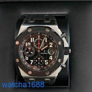 AP Wrist Watch Montre Royal Oak Offshore Series 26470SO Precision Steel Ceramic Ring Vampire Mens TimeKeeping Fashion Causal Business Sports Machinery Watch