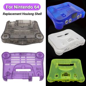 Zubehör Neue Ersatzhäuser -Shell -Transparent -Fall für Nintendo N64 Retro Video Game Console Transparent Box kompatibel