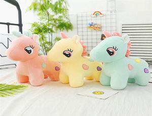 25cm 3color unicorn plush toy pony doll children gift grab machine doll rag doll gift toy Plush toy Gifts262q6107377