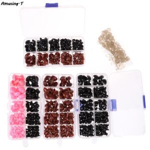 130pcs/box mini nasi in plastica triangolo per gli animali da peluche orsacchiotto giocattoli Amigurumis bambole Accessori