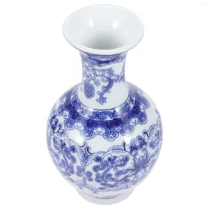 Wazony niebieski biały porcelanowy Wazon wystrój Kwiat Kwiat Kwiat Kreatywny ceramiczny hydroponiczny plantator Ceramika Dekoracja