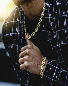 2021 12MM Miami Cuban Link Chain Bracelets Set For Mens Tennis necklace Bling Hip Hop iced out diamond Gold Silver rapper chains W9330312