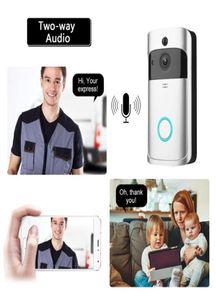 Smart Wi -Fi Video Doorbell Câmera Visual Intercom Night Vision IP POOTE da porta do olho Phone Phonelet Home Security Camera 720p8628238