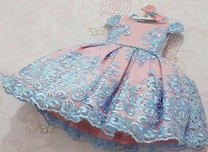 Bröllopsflickor klänningar för barn Baby Flower Birthday Dress Fashion Tutu Dress for Girls Princess Party Evening Gown 4 9T4790247