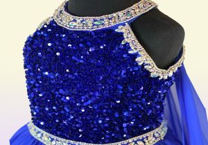 Crystals Girl Festzugskleid 2023 mit Cape Ballkleid ab Stein weiß Chiffon Little Kid Birthday Formal Party Kleid Kleinkind Teen Pret8662656