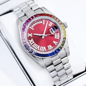 Luxus -Designer klassisches Mode Automatische mechanische Uhrengröße 41 mm set mit Diamond Sapphire Glass Function Männer wie Weihnachtsgeschenke kostenloser Transport