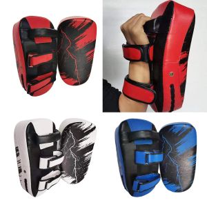 Kick boxing alvo MMA curvado Foco Muay Thai Shield Punch Mitts PU Couro Praticando Mão Pad Taekwondo Equipamento Exerorado