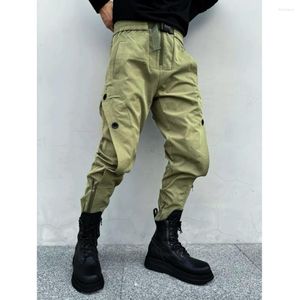 Men's Pants 2024 Autumn/Winter High Street Heavy Industry Techwear Tactical Multi-pocket Overalls Riding Breeches