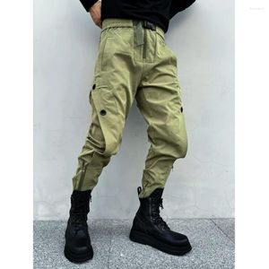 Herrbyxor 2024 Autumn/Winter High Street Heavy Industry Techwear Tactical Multi-Pocket Overalls Riding Byxor