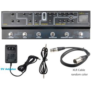 Kablar Caline C300 Multi Effects Pedal 9V Tuner AMP Modelling Guitar Pedal Effect Gitarrtillbehör Gitarrdelar med XLR Audio Cable