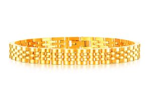 Armband armband för män smycken skiva gyllene svart klockkedja rostfritt stål höft pop manlig charm armband pojkar födelsedagar gåva7513043
