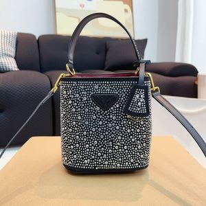 Luksusowy projektantka kobiet 24SS Rhindiamonds Baget Bag damska torebka torba na ramię Crossbody Bag Bling Bling Bag Shine Premium 19 cm