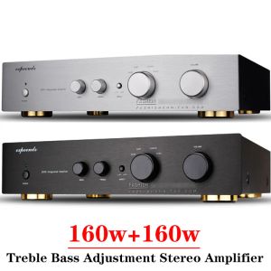 Amplifiers 160w*2 2channel Power Amplifier High Power Dual Transformer Treble Bass Adjustment NE5532 OP HIFI Amp Stereo Amplifier Audio