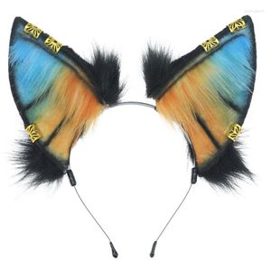 Cabelo Cabelo Lobo Realista Ear Bands de cabeça carnavais Party Plush Headpied Filme entusiastas Play Play Animes Makeup HairBand Band