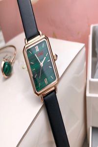 شاهد Lola Rose Watch الصغيرة الإناث الأخضر المربع المربع الملاهي المملح حزام رائع I3614975