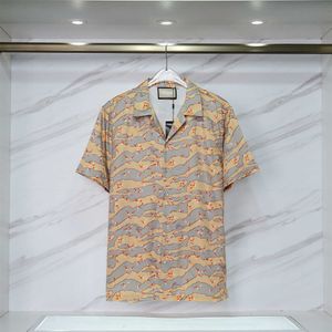 Summer men's T-shirt Designer print button up Cardigan Loose version short sleeve Hawaiian top High quality stylish Men's swim shirt Collection Beach shirt size M-3XL #28