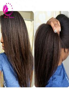 Полные кружевные парики для человеческих волос девственные перуанские волосы из странные прямые кружевные парики для чернокожих женщин детские волосы Ship1043227