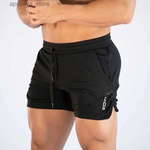 Cykelshorts 2 i 1 Cykling Kort Mens Compression Quick Dry Cycling Gym Fitness Training Jogging Sport Short Workout Pants Sportwear L48