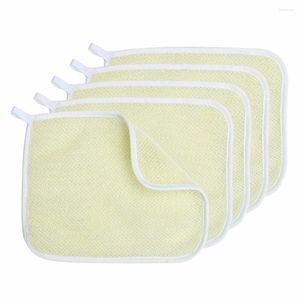 Towel 5 Pcs Set Exfoliating Face And Body Wash Cloths Soft Weave Bath Cloth For Family Two Sides Clean