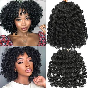 Serlity Wand Curl virkning flätor hår 2x ringlet jumbo trollkarl jamaicansk studsruka hår för looped virkning hårförlängningar