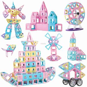 Декомпрессионная игрушка детские магниты магниты игрушки с цветными строительными наборами магнитные строительные блоки Montessori Toys for Girls Boys Development 240413