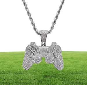 Game Console Pendants Iced Out Chain Bling CZ Gold Silver Color Men039s Hip Hop Rock Necklace Jewelry Kids Boy 9186344