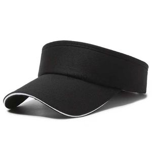 Wizjerze szerokie czapki Brim Buły Lets Oddychane powietrze słońce mężczyźni Kobiety Regulowany Visor UV Ochrona Top Pusta patchworka Sports Kaperty przeciwsłoneczne 240413