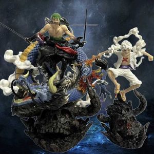 Fumei eroi un pezzo figura wano country ghost island gk 20cm roronoa zoro marcia 5 luffy nika luffy quattro imperi kaidou action figure toy 240413