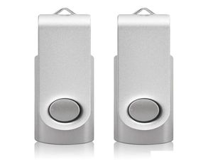 Silver 32GB USB 20 Flash Drives Rotating Swivel Thumb PenDrives 16gb Folding Memory Stick for Computer Laptop Macbook Tablet9425799