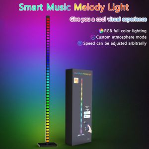 Lampa podłogowa LED RGB Inteligentna lampa rytmiczna aplikacja zdalne sterowanie muzyka rytm lampa zjeżdżalnia kolorowy głos podtrzymujący lampę