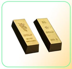 Authentic Alloy Gold Bars Bricks Amostras de ouro de presente chinês Envie duas joias6102170