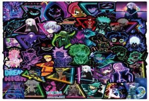 50pcslot neon adesivo Misture anime My Hero Academia Graffits Stickers Car Biciche de telefone do computador Laptop Cool Waterproof Sticker9445070