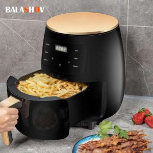 Fryers 110V/220V Electric Air Fryer 4.5L Large Capacity Smart Household Multifunction Oven LED Touchscreen Without Oil Deep Fryer